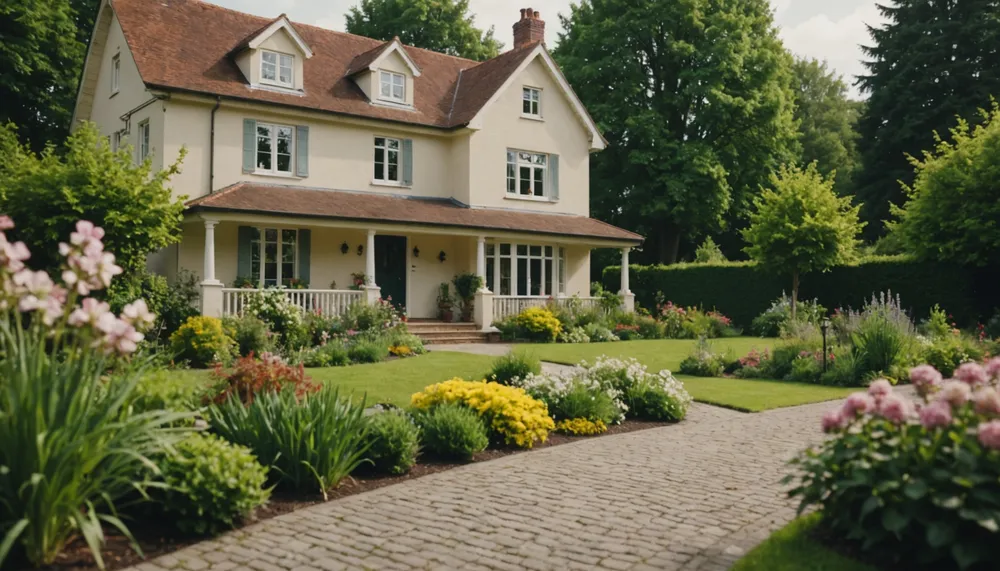 A photo of a beautiful home with a garden, representing the dream of homeownership
