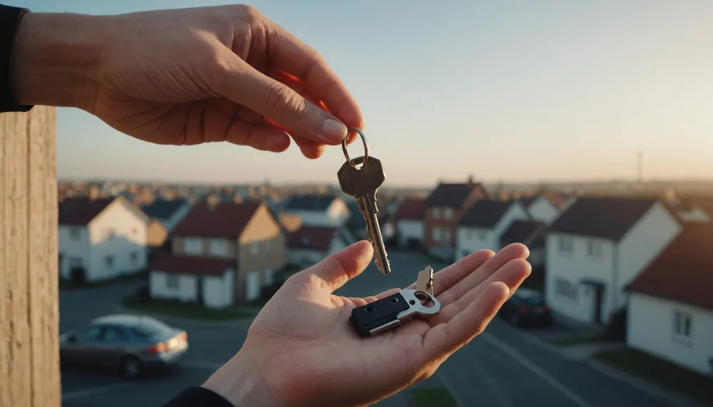 A photo of a person holding a key, symbolizing the journey to homeownership